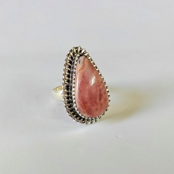 Rhodochrosite Pear Ring RING-701