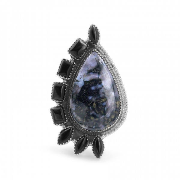 Gabru jasper ,Black Onyx Ring RING-823